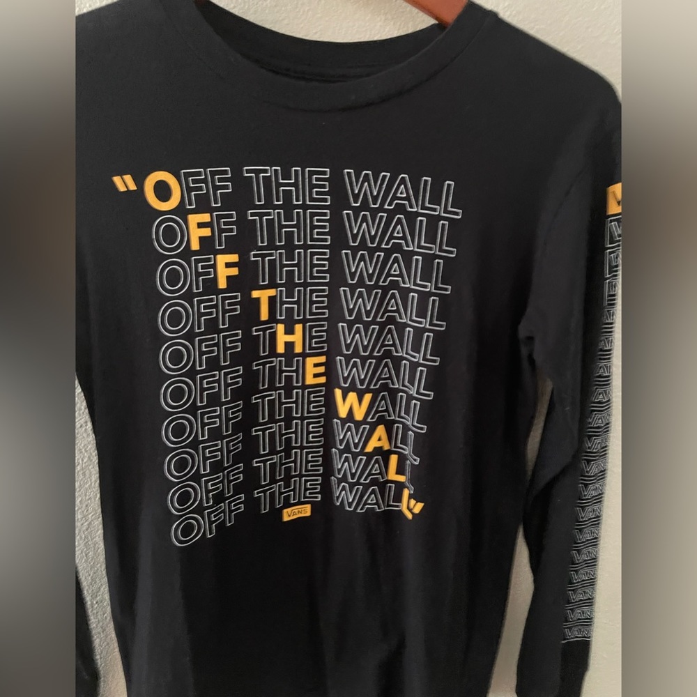 Vans Long Sleeve Black T-Shirt For Boys
